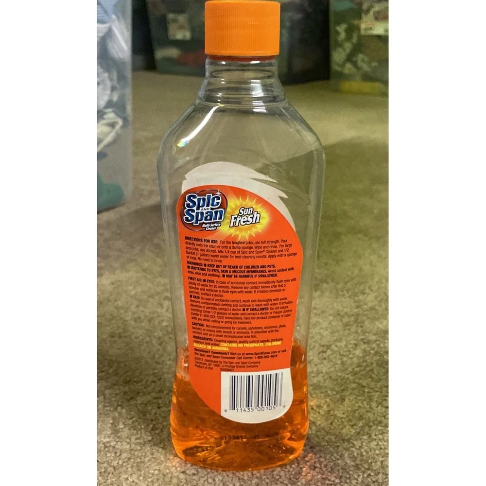 Spic and Span Sun Fresh All Purpose Multi Surface Complete Home Cleaner~1/3 Full